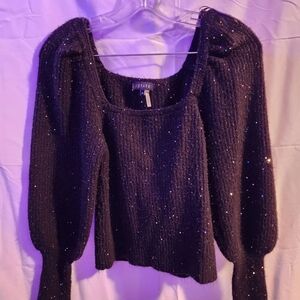 1.State Black Sparkle Women's Sweater. Size Medium. In Excellent Condition